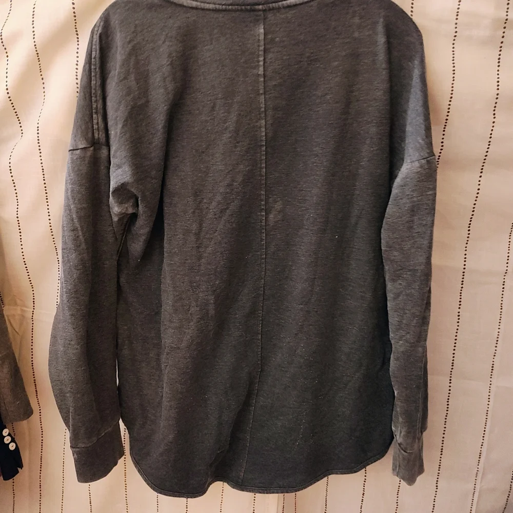 Balance Collection Womens Sweatshirt Pullover Crew Neck Darker Gray L - Picture 3 of 3